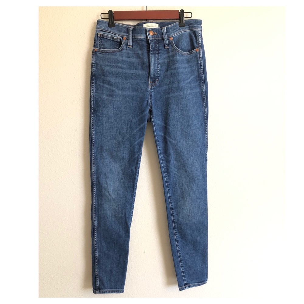 Madewell jeans, 10” high rise skinny fit